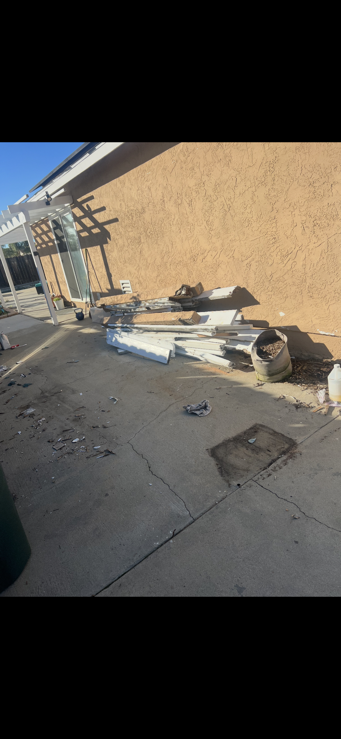 Demolition debris cleanup in San Diego County